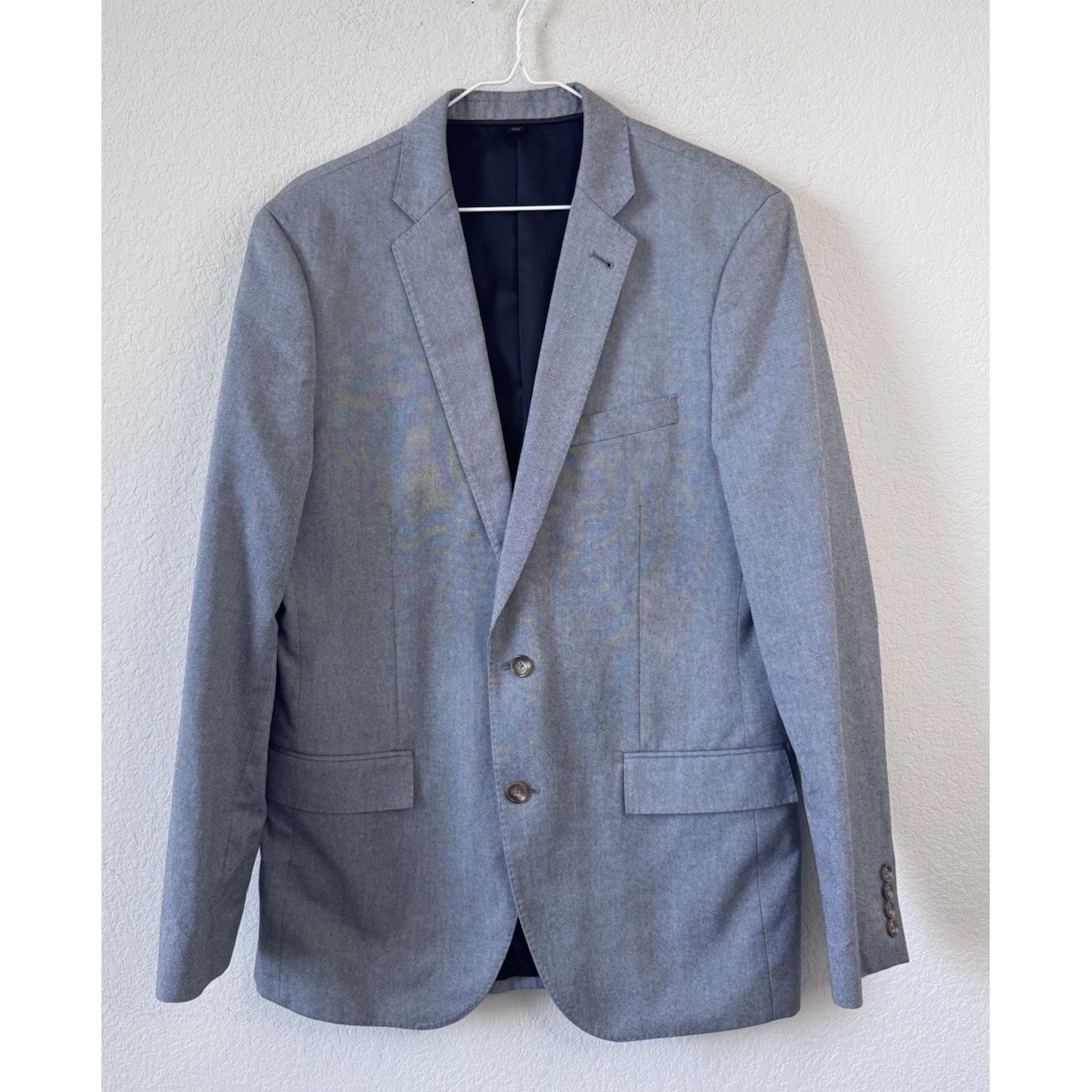 J Crew Blazer Mens 40l Ludlow Gray Cotton Stretch Suit Jacket Business Workwear